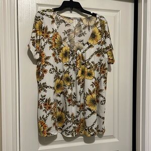 Gaze SS Floral Print Top